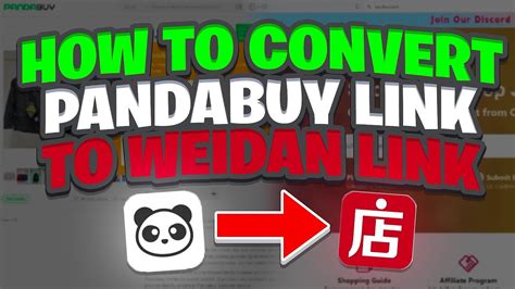 how to get weidian link from pandabuy